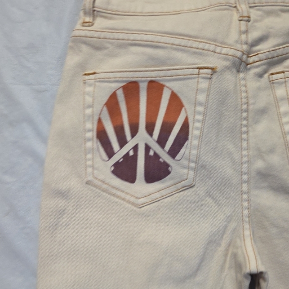 We The Free Cream Wide-Leg Jeans with Floral Side Art - Picture 8 of 10